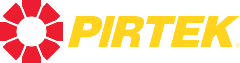 Logo of Pirtek featuring a red circular design on the left and the word "PIRTEK" in bold yellow letters on the right.